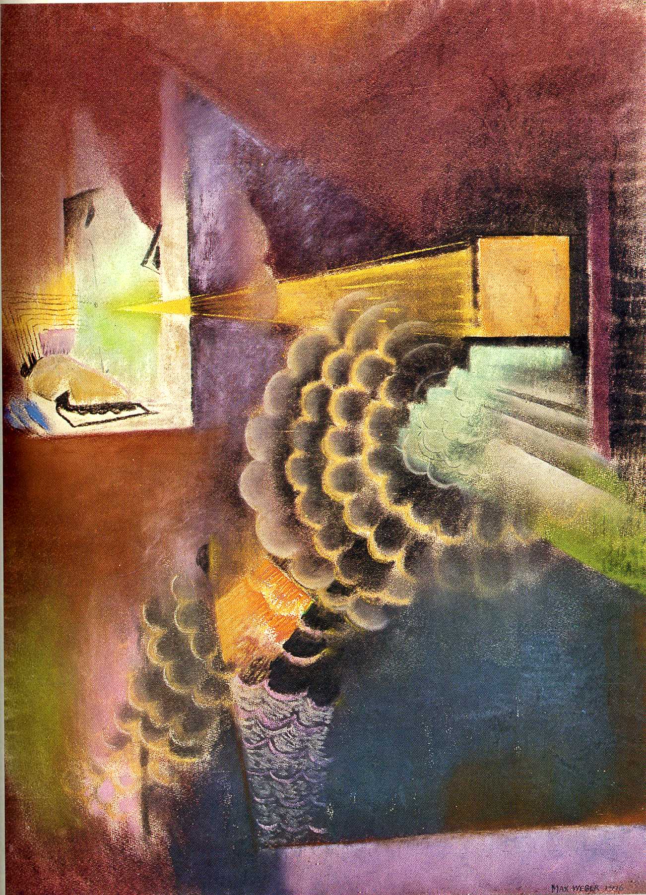 Slide Lecture at the Metropolitan Museum (1916) - Max Weber Tablo
