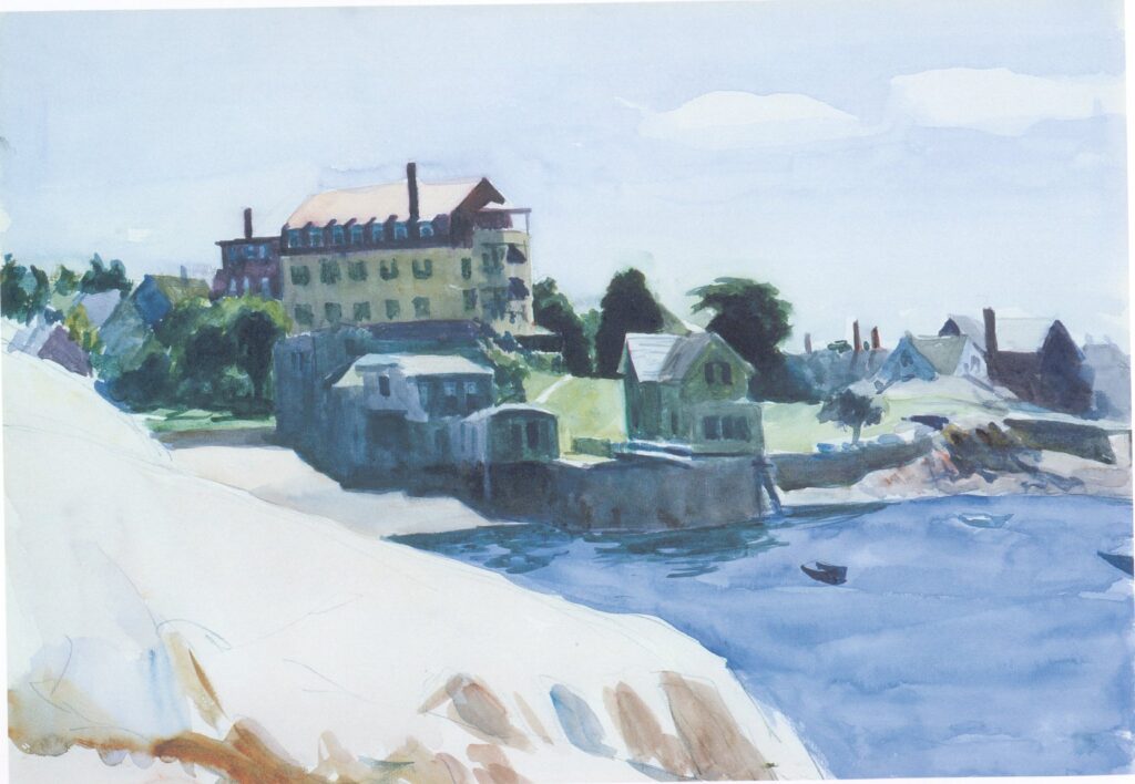 Small Town on Cove (1923) - Edward Hopper Tablo