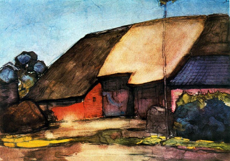 Small farm on Nistelrode (1904) – Piet Mondrian Tablo