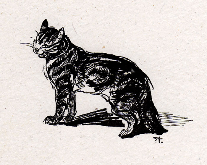 Smiling Cat – Théophile Steinlen Tablo
