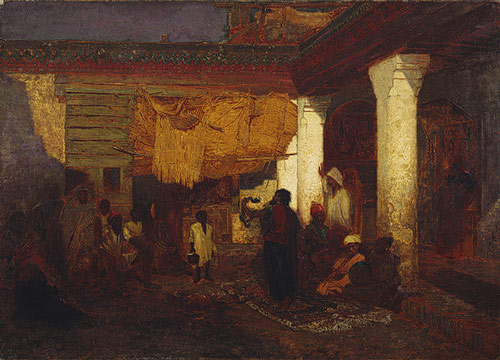 Snake Charmer at Tangier, Africa (1872) – Louis Comfort Tiffany Tablo