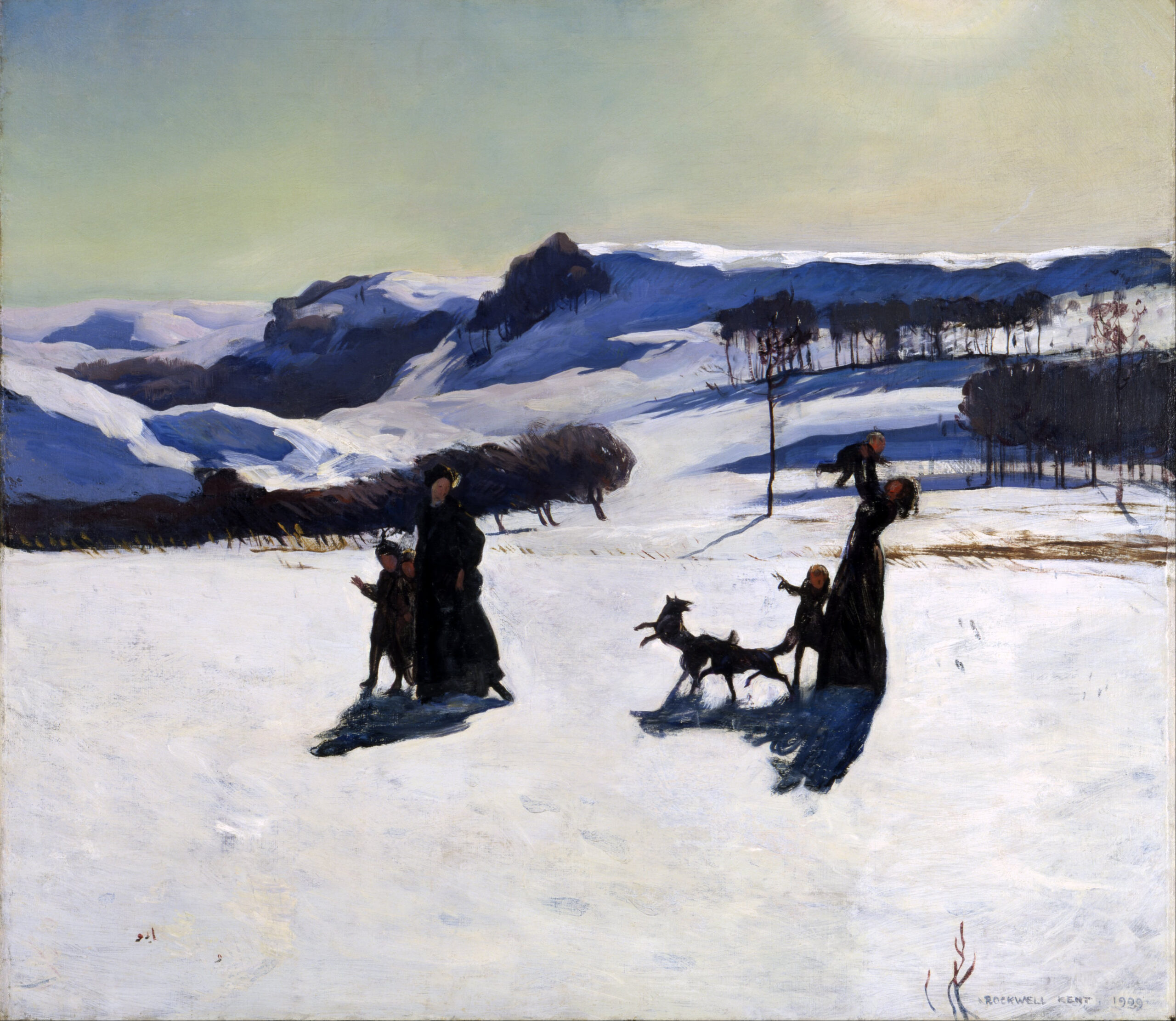 Snow Fields (Winter in the Berkshires) (1909) - Rockwell Kent Tablo