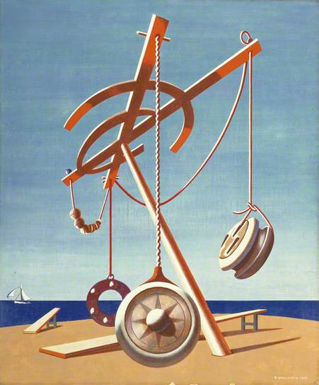 Souvenir of Fiumicino (1937) - Edward Wadsworth Tablo