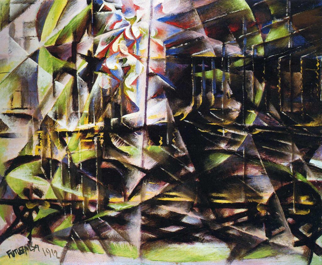 Speeding Automobile (1912) – Giacomo Balla Tablo