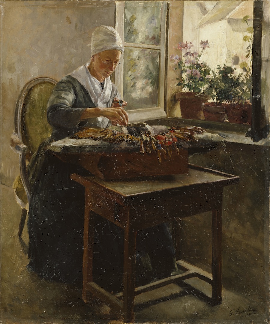 Spetsknypplerskan (1885) - Georg Pauli Tablo