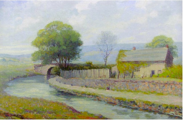 Spring County Landscape - Alfred Heber Hutty Tablo
