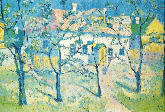 Spring Garden in Blossom (1904) - Kazimir Malevich Tablo