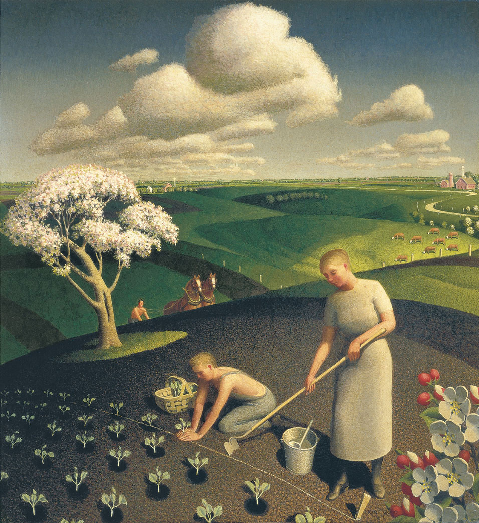 Spring in the Country (1941) - Grant Wood Tablo