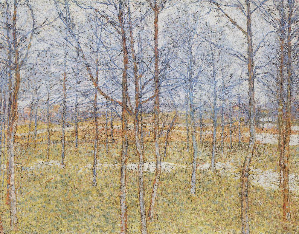 Spring landscape - Kazimir Malevich Tablo