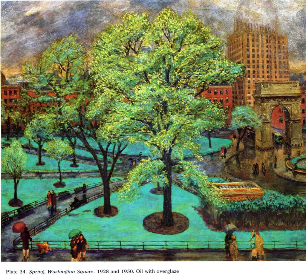Spring. Washington Square (1928) - John French Sloan Tablo