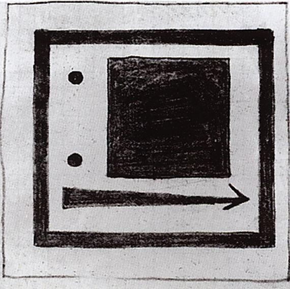 Square, circle and arrow (1915) - Kazimir Malevich Tablo
