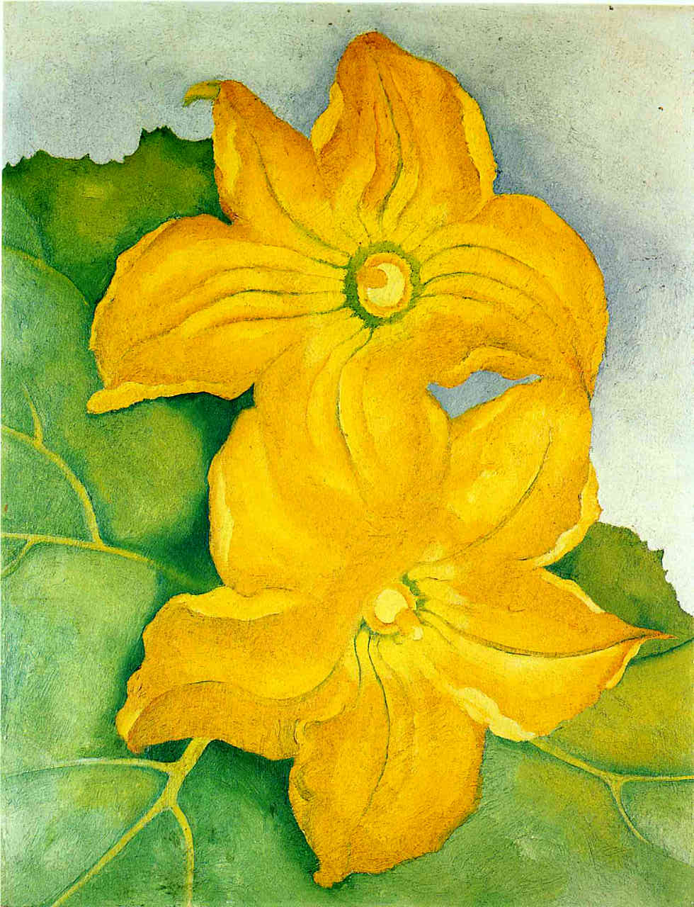 Squash Blossoms I - Georgia O'Keeffe Tablo