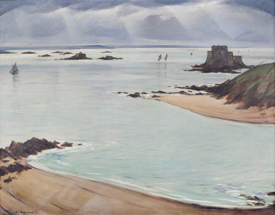 St Malo, France - C. R. W. Nevinson Tablo