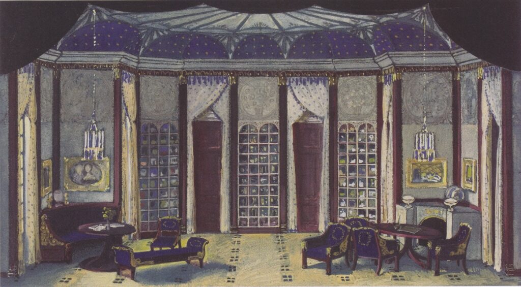 Stage design for 'The Phantom' of Hermann Bahr (1913) - Koloman Moser Tablo