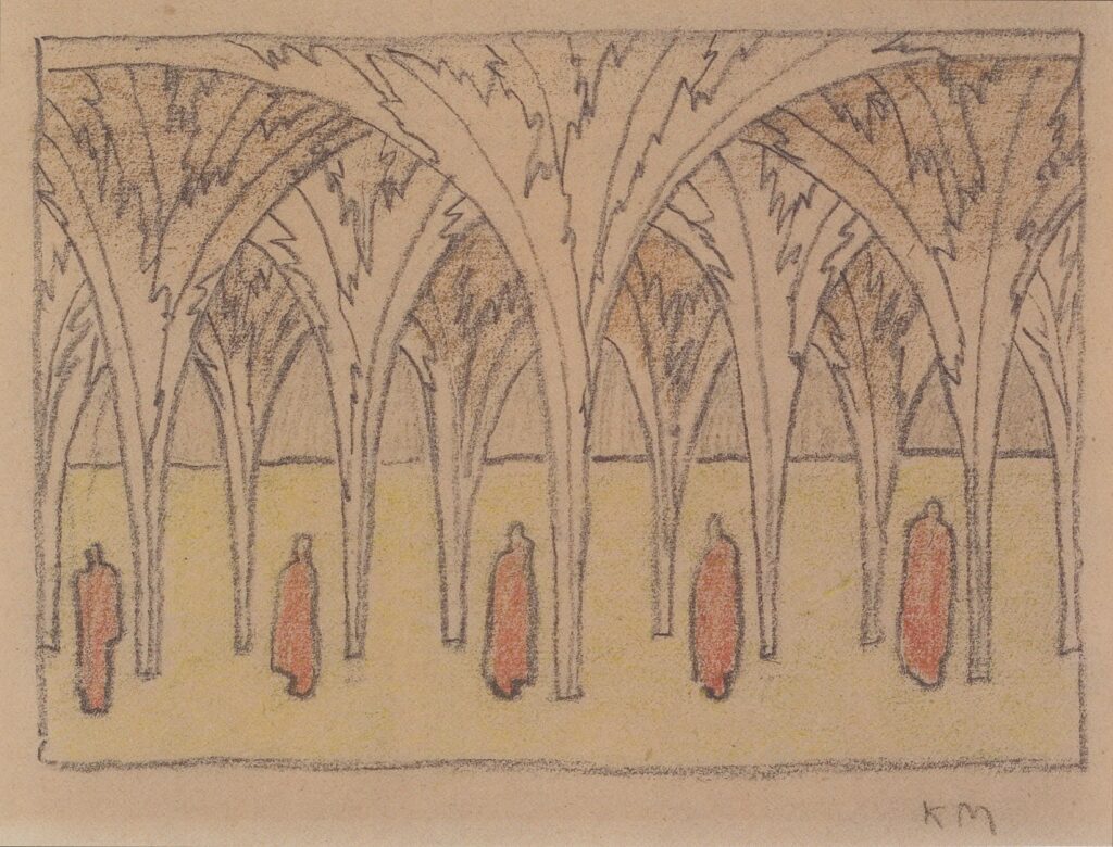 Stage design for 'The lake' of Julius Bittner (1910) - Koloman Moser Tablo