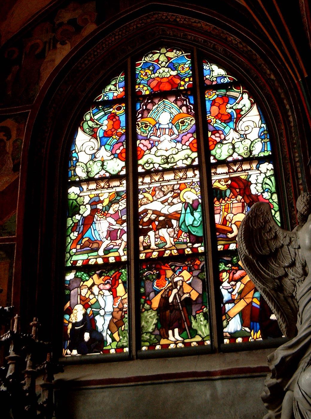 Stained glass window in the Holy Cross Chapel, Wawel Cathedral - Józef Mehoffer Tablo