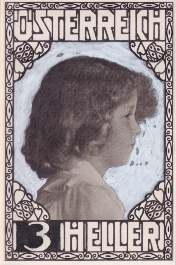 Stamp Design Crown Prince Otto (not accepted) (1917) - Koloman Moser Tablo