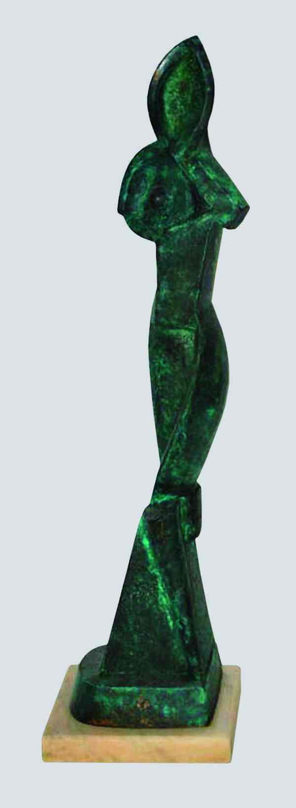 Standing female figure (1914) - Olexandr Archipenko Tablo