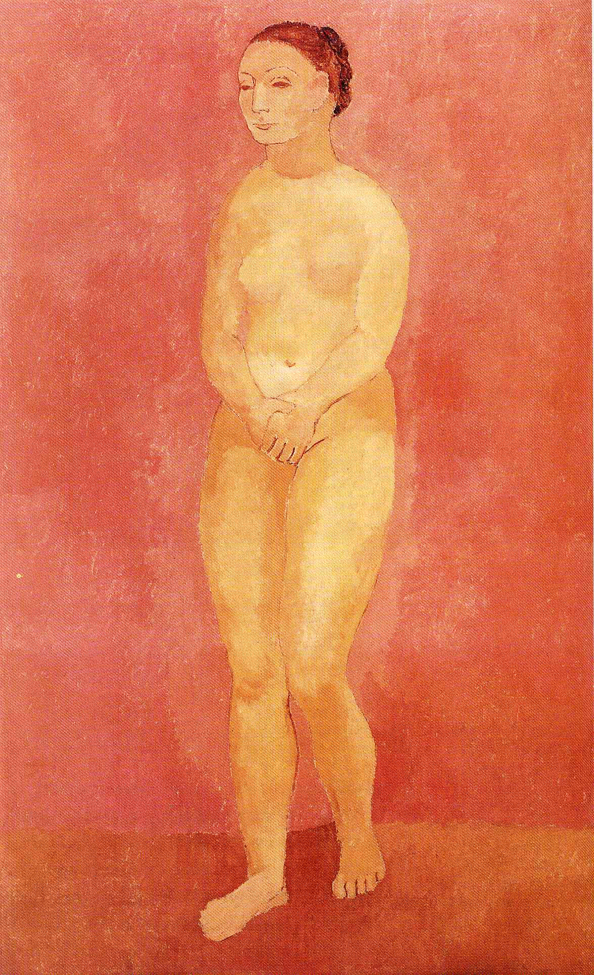 Standing female nude (1906) - Pablo Picasso Tablo