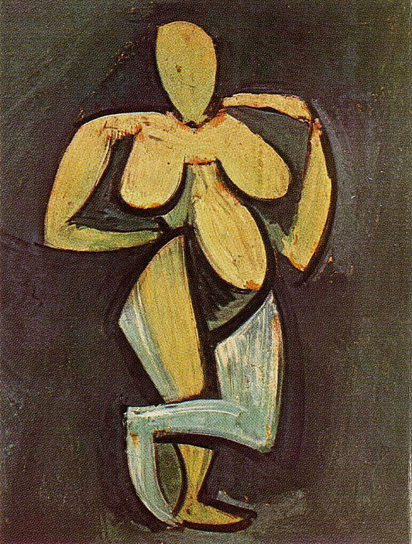 Standing female nude (1908) - Pablo Picasso Tablo