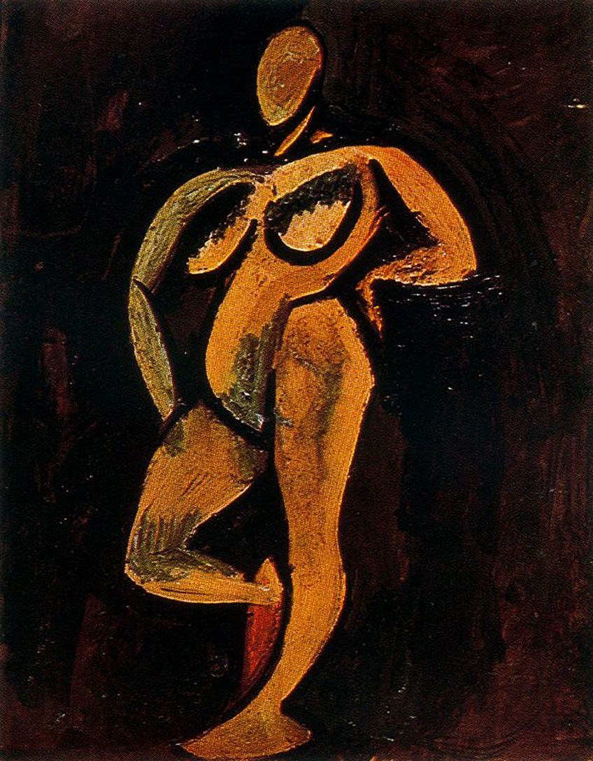 Standing nude (1908) - Pablo Picasso Tablo