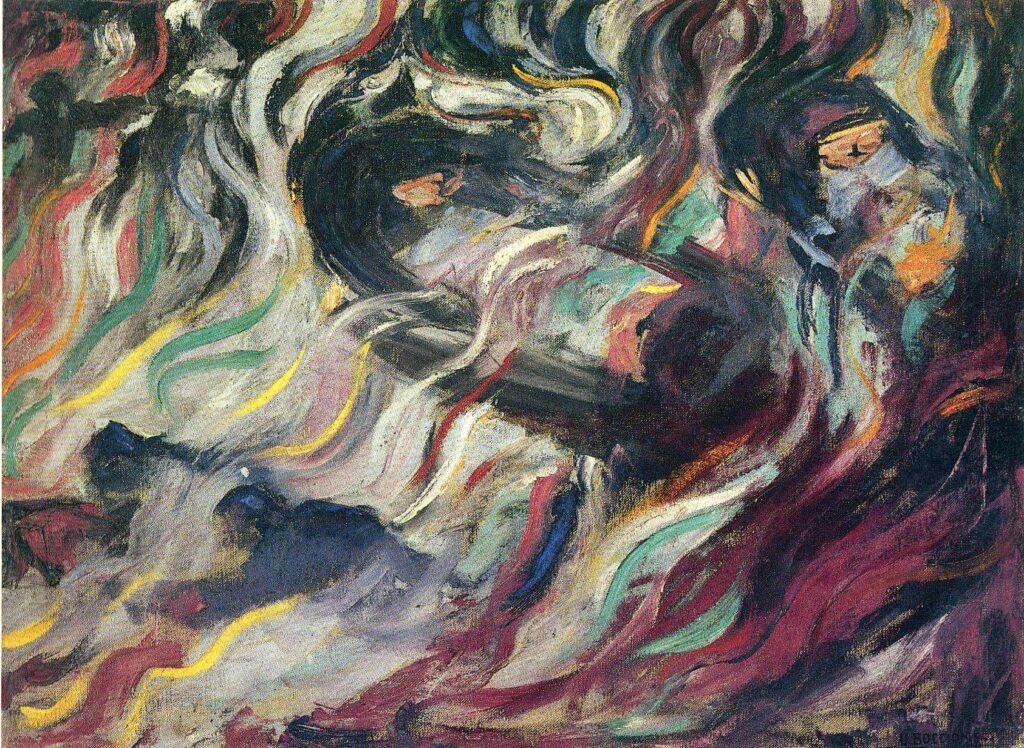 States of Mind The Farewells (1911) – Umberto Boccioni Tablo