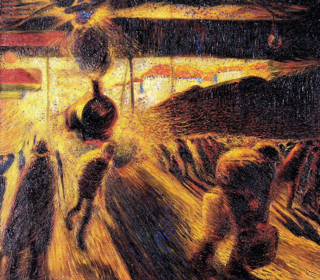 Stazione a Milano (1909) – Carlo Carrà Tablo