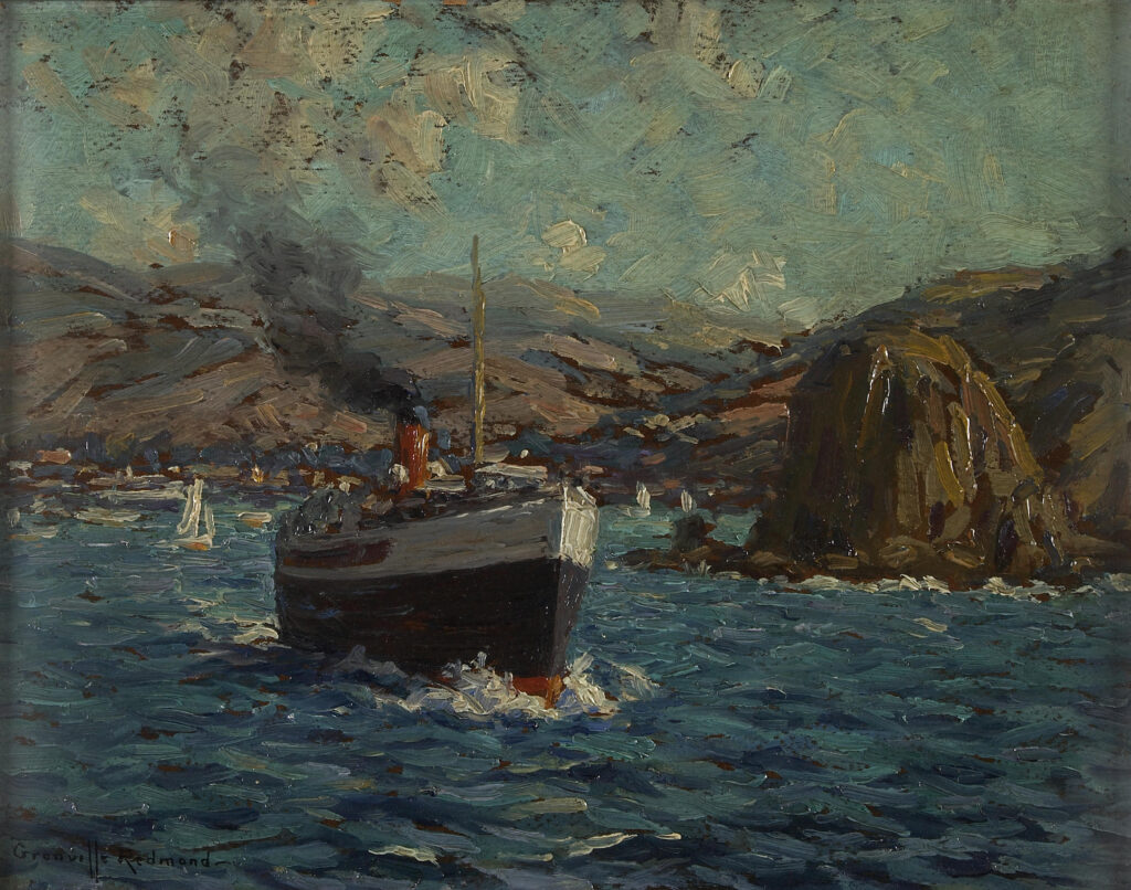 Steamer Leaving Avalon, Catalina Island - Granville Redmond Tablo