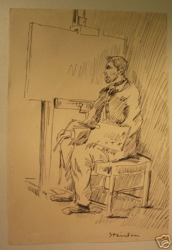 Steinlen self portrait – Théophile Steinlen Tablo