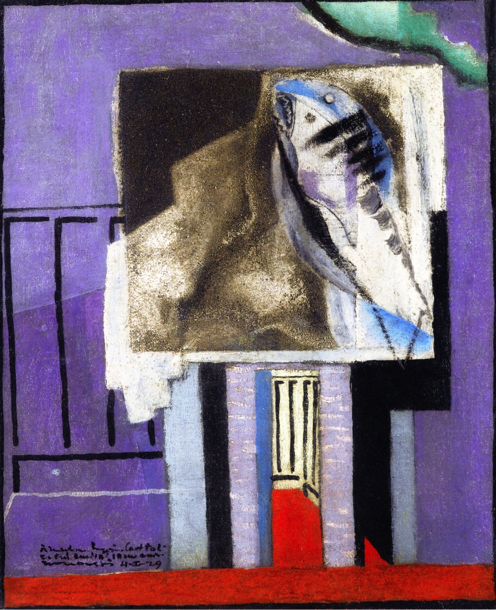 Still LIfe in front of the Balcony (1929) - Louis Marcoussis Tablo