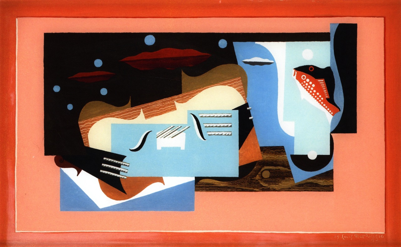 Still LIfe with Big Bear (1926) - Louis Marcoussis Tablo
