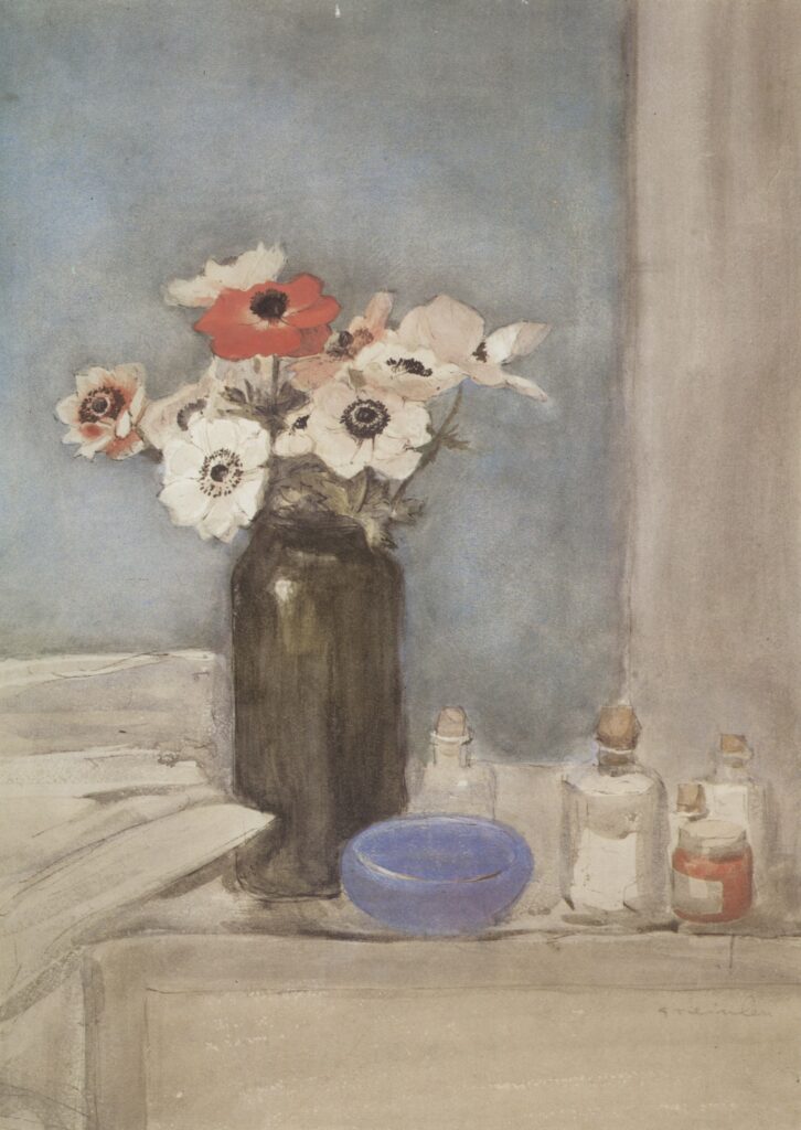 Still Life With Anemones (1910) - Théophile Steinlen Tablo