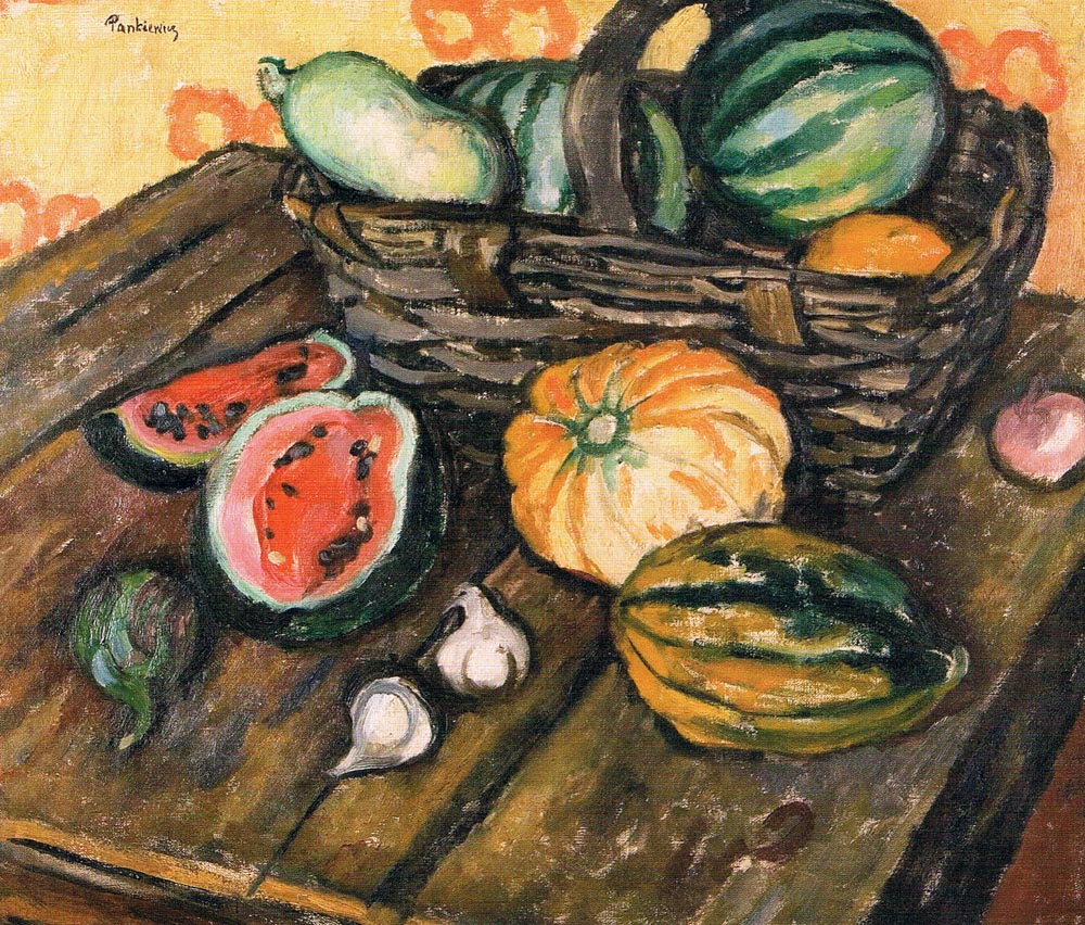 Still Life With Cucumbers (1909) - Józef Pankiewicz Tablo