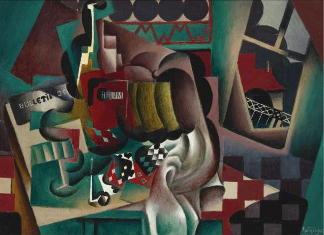 Still Life With Pumpkin and Bottle of Rum (1917) - Jean Metzinger Tablo