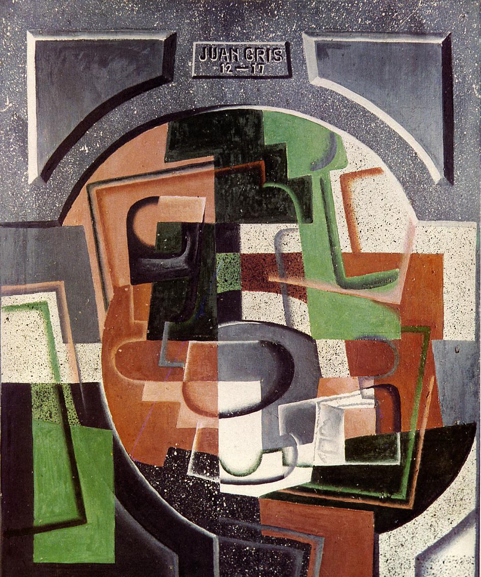 Still Life on Plaque (1917) - Juan Gris Tablo