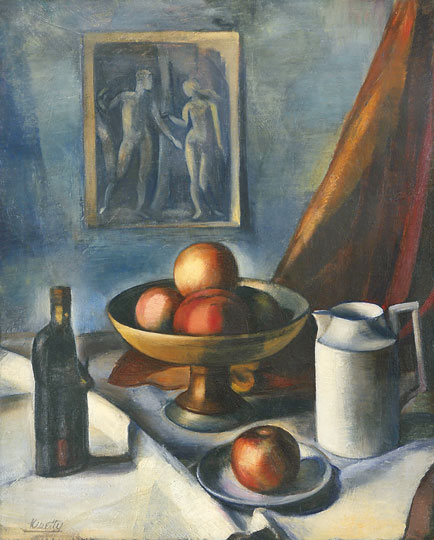 Still Life on Table (1910) - Kmetty János Tablo