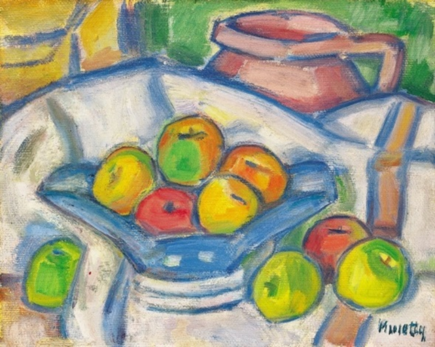 Still Life with Apples - Kmetty János Tablo