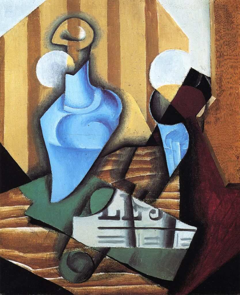 Still Life with Bottle and Glass (1914) - Juan Gris Tablo