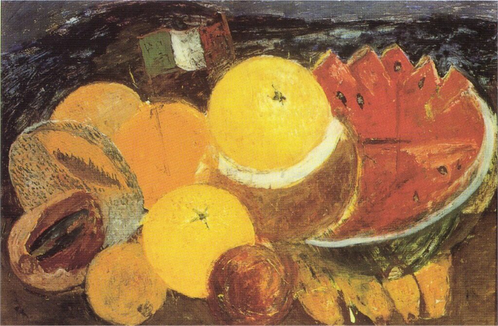 Still Life with Flag (1954) - Frida Kahlo Tablo