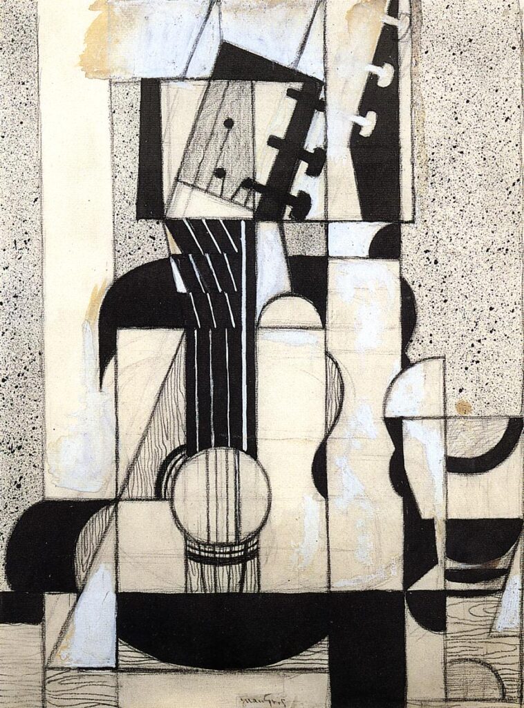 Still Life with Guitar (1912) - Juan Gris Tablo