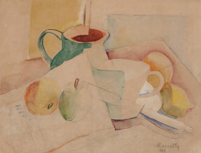 Still Life with Jug (1929) - Kmetty János Tablo