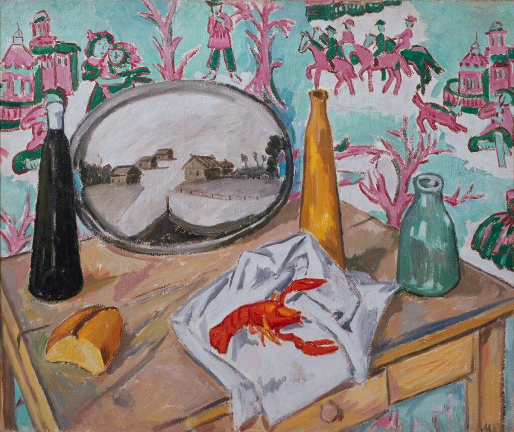Still Life with Lobster (1907) - Mikhail Larionov Tablo