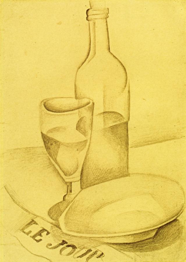 Still Life with Newspaper (1916) - Juan Gris Tablo