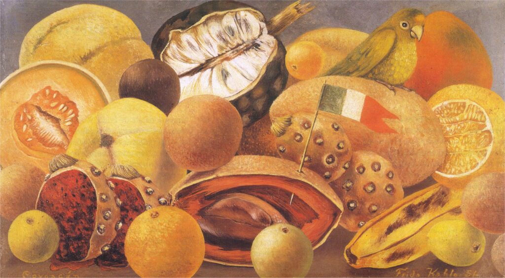 Still Life with Parrot and Flag (1951) – Frida Kahlo Tablo
