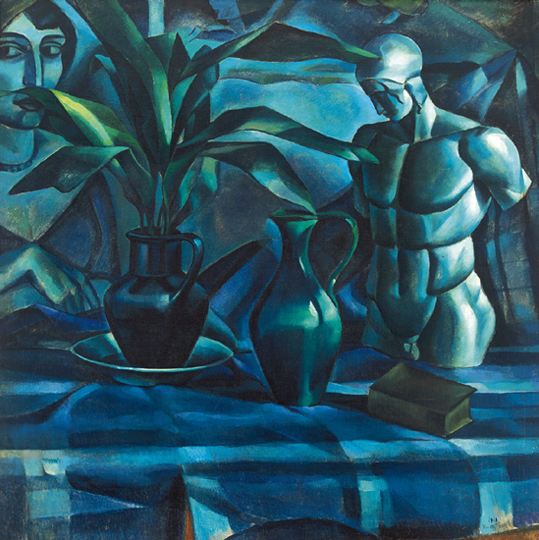 Still Life with Sculpture (1913) - Kmetty János Tablo