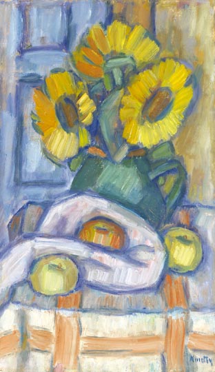Still Life with Sunflowers (1935) - Kmetty János Tablo
