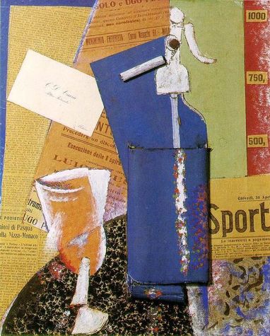 Still Life with Syphon Soda Water (1914) – Carlo Carrà Tablo