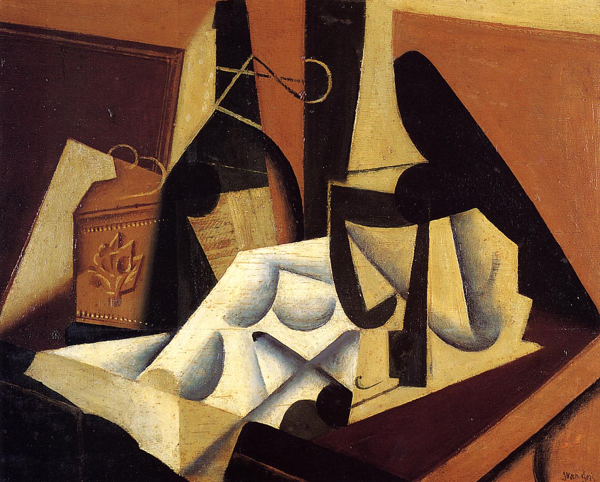 Still Life with White Tablecloth (1916) - Juan Gris Tablo