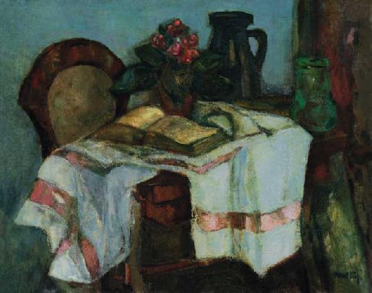 Still Life with a Book - Kmetty János Tablo