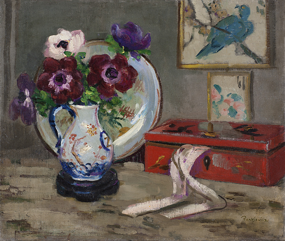 Still Life with a Box (1908) - Józef Pankiewicz Tablo